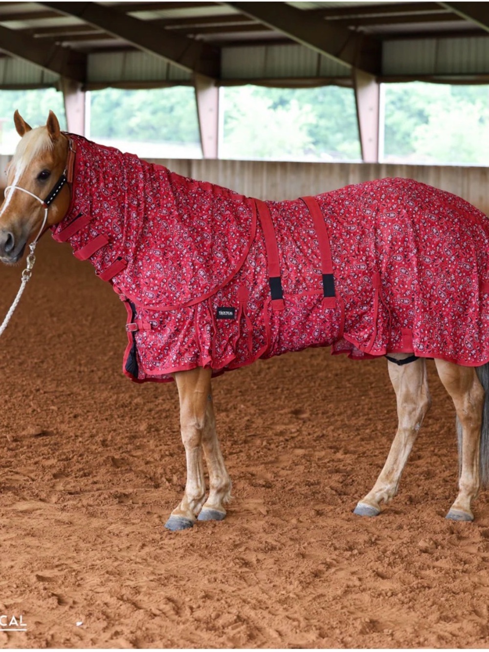 Tactical red bandana fly sheet with detachable neck size 78